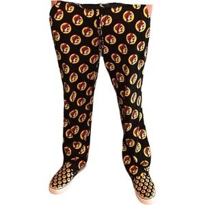 Buc-ee's Pajama Pants Small Black All Over Print Beaver Logo Cotton Lounge New